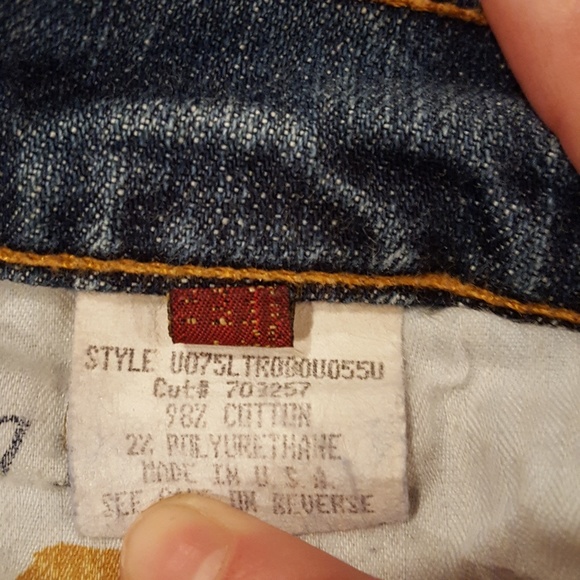 7FAM Straight Bootcut Leather Squiggle 28.5” - Picture 5 of 7